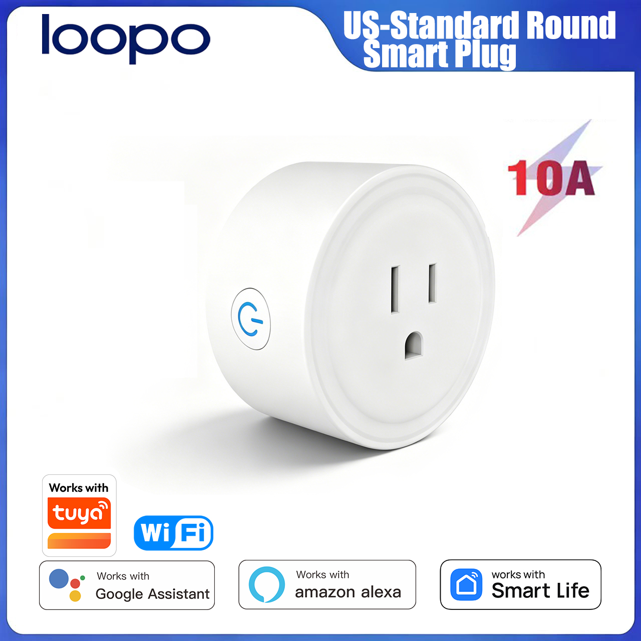 Smart Home Google - Tuya WiFi US Round 10A Smart
