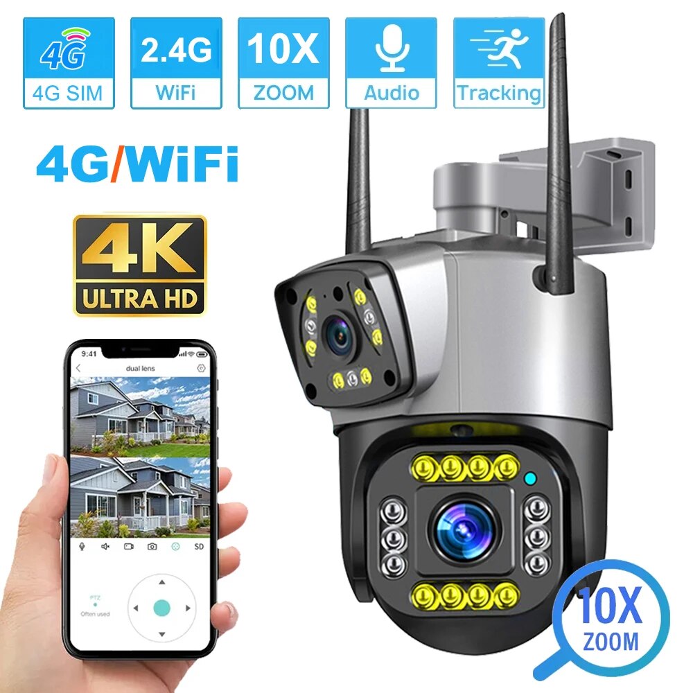 Smart Home Os - Dual Lens 4G IP Camera WiFi