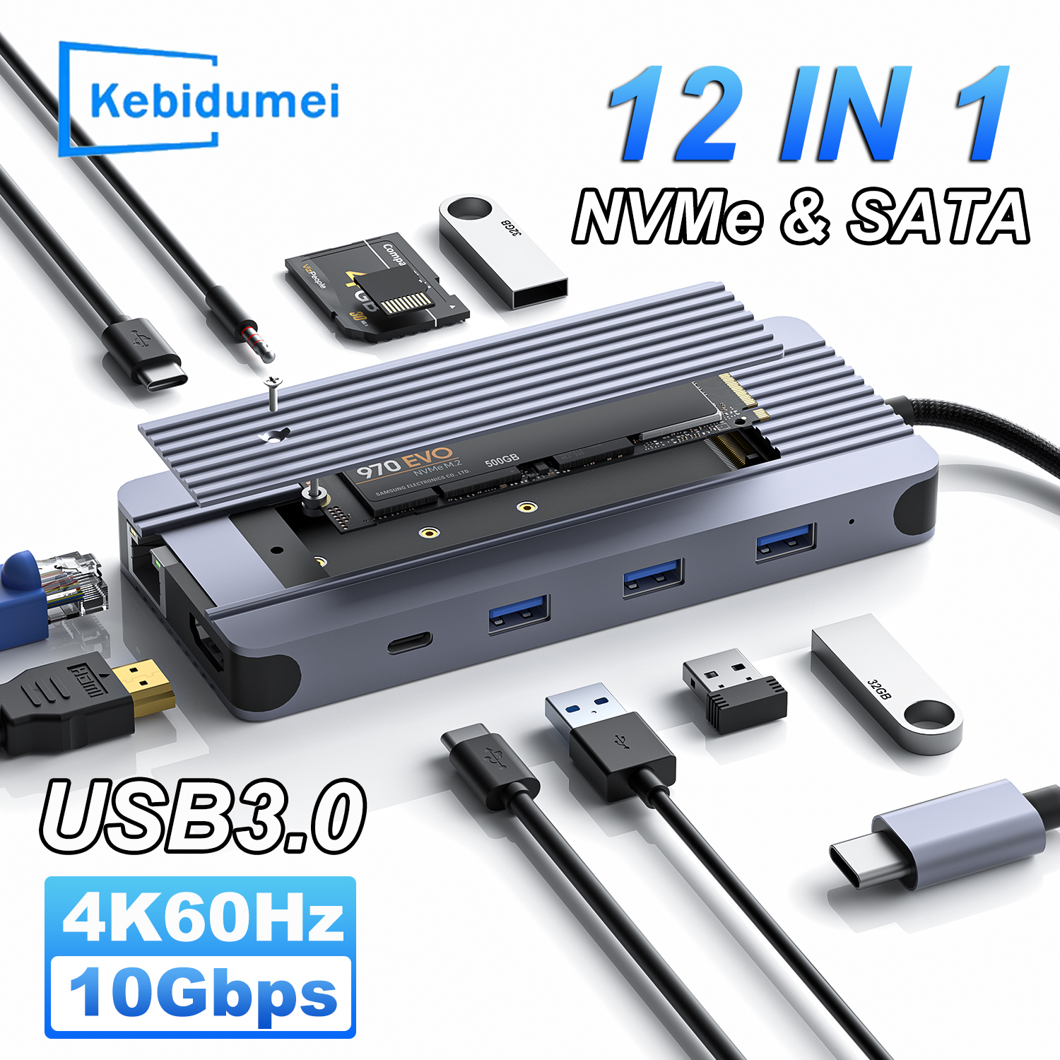 Smart Home Hub 2 - 12-IN-1 USB Hub Hard Disk Enclosure