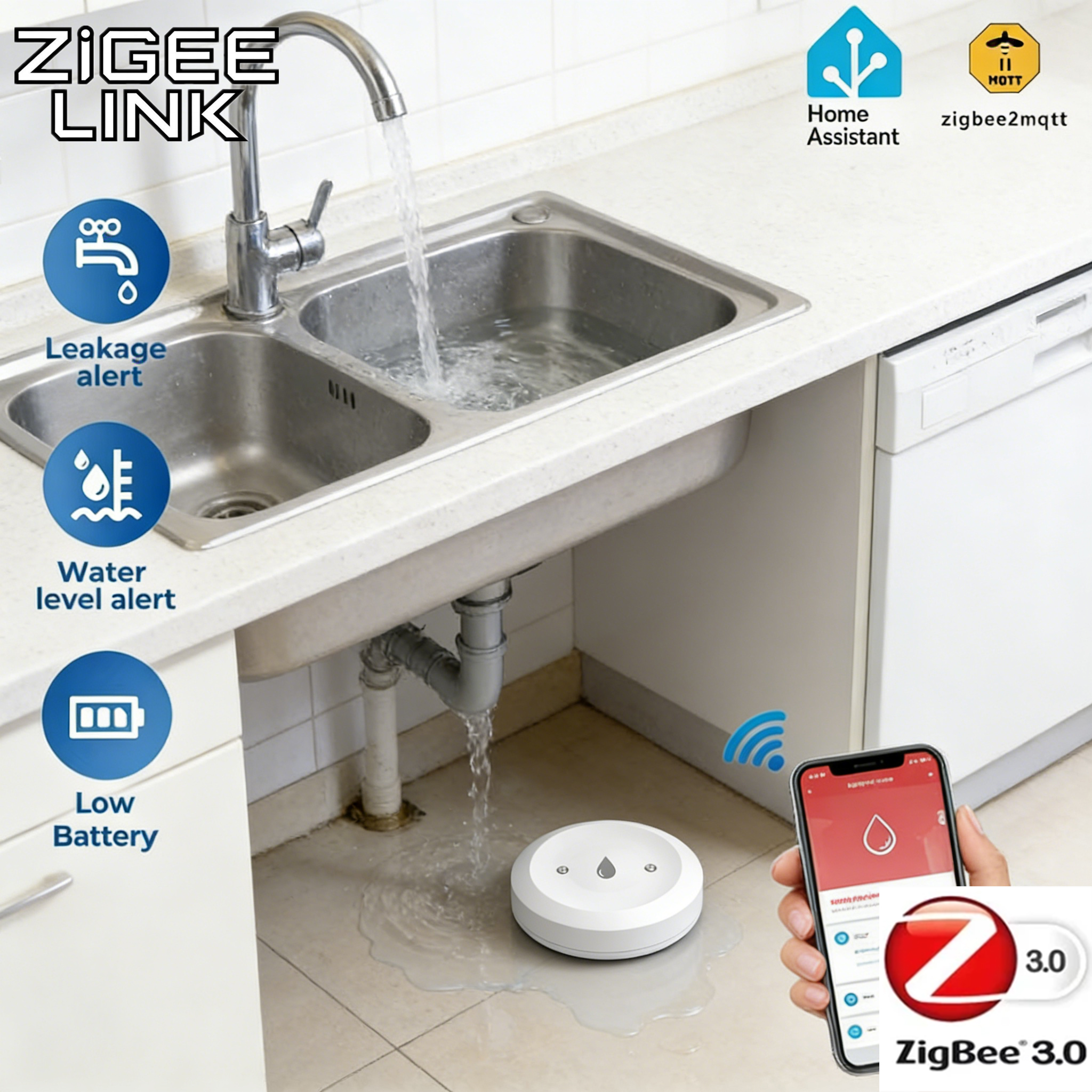 Smart Home News - Tuya ZigBee 3.0 Water Leak Detector