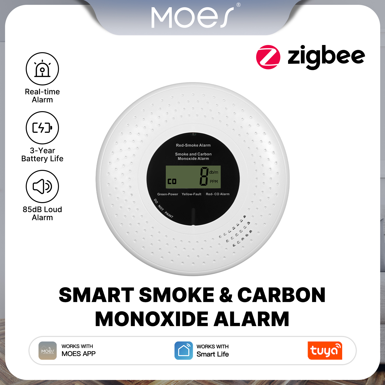 Smart Home News - MOES Tuya Zigbee Smart Smoke Carbon