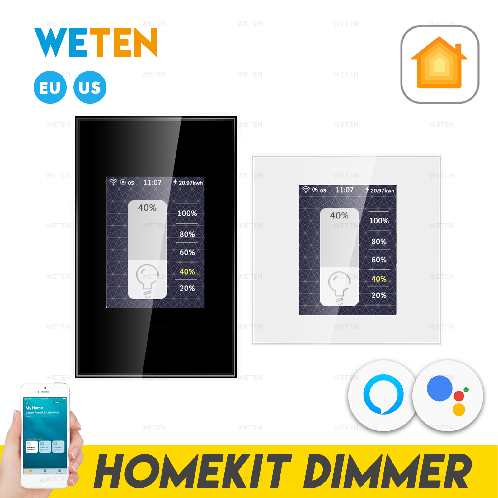Smart Home Apple - Smart Wifi Dimmer Switch Work with