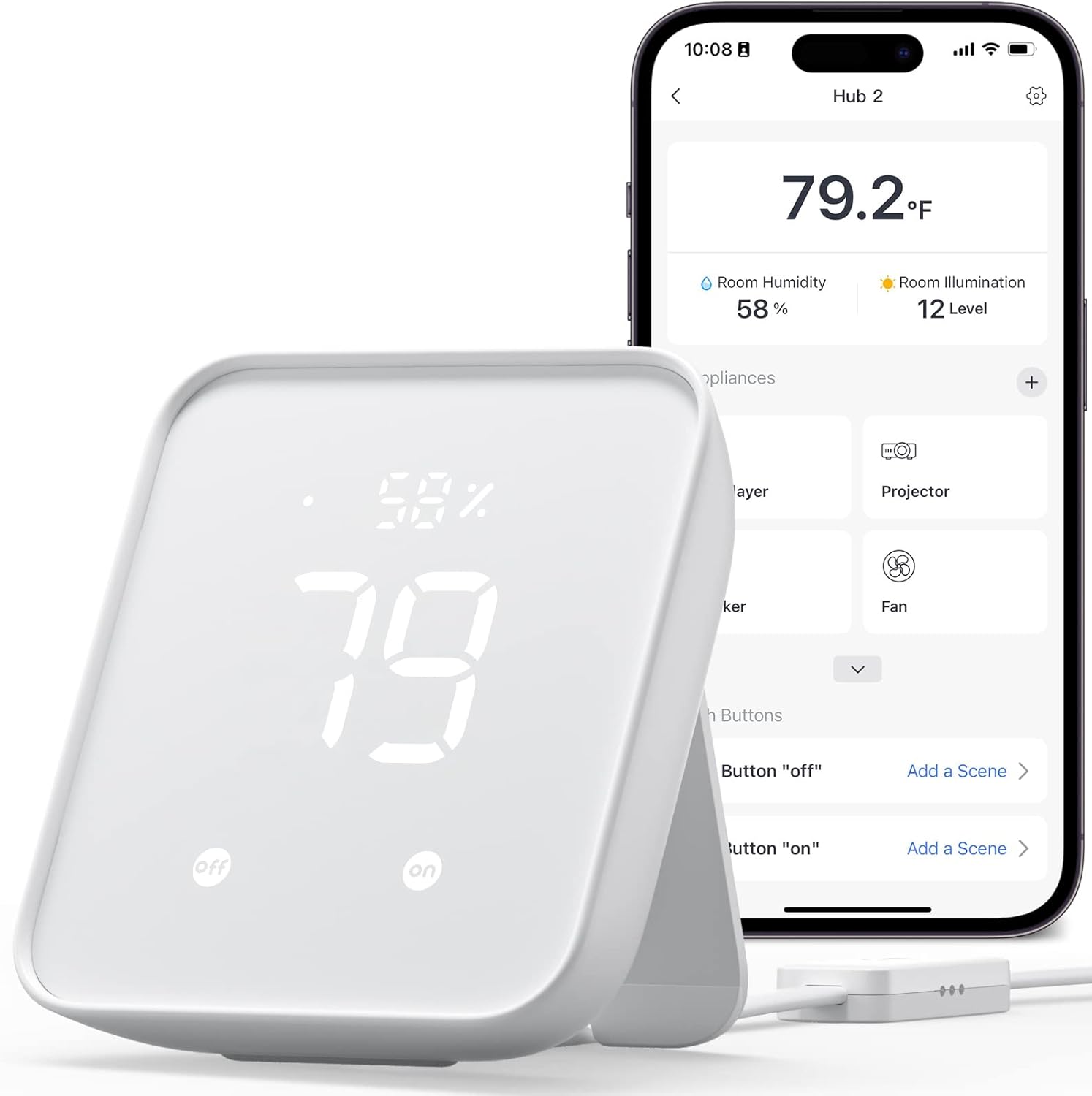 Smart Home Apple - WiFi Thermometer Hygrometer, IR Remote Control