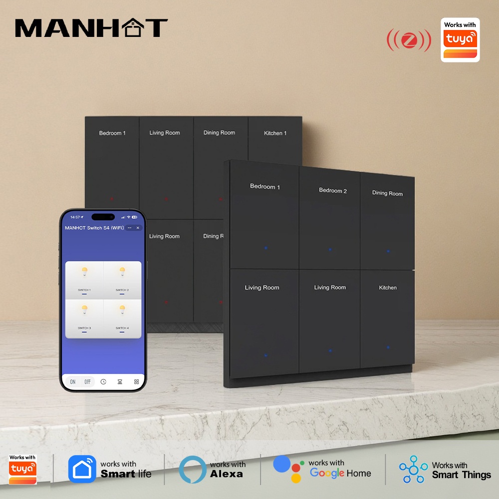 Manhot DIY Name Switch Zigbee  – Smart Home Display recenzja i cena