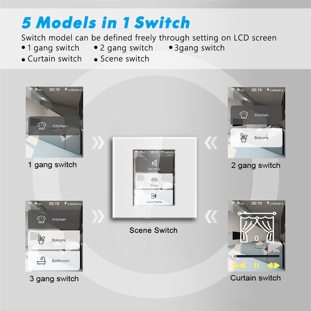 LCD WiFi Smart Curtain Switch  – Smart Home Apple recenzja i cena
