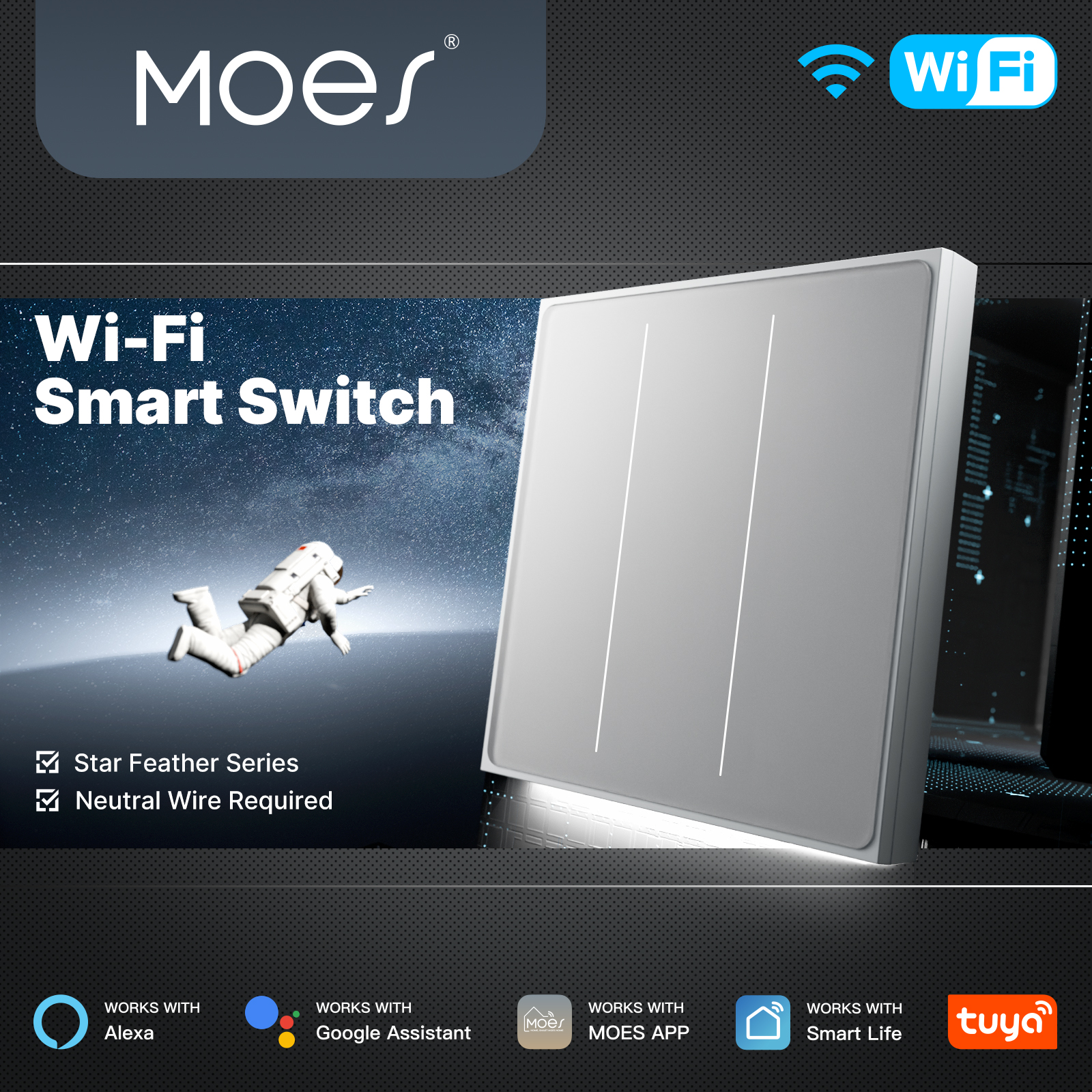 MOES Tuya WiFi Smart Star Feat – Smart Home Google recenzja i cena