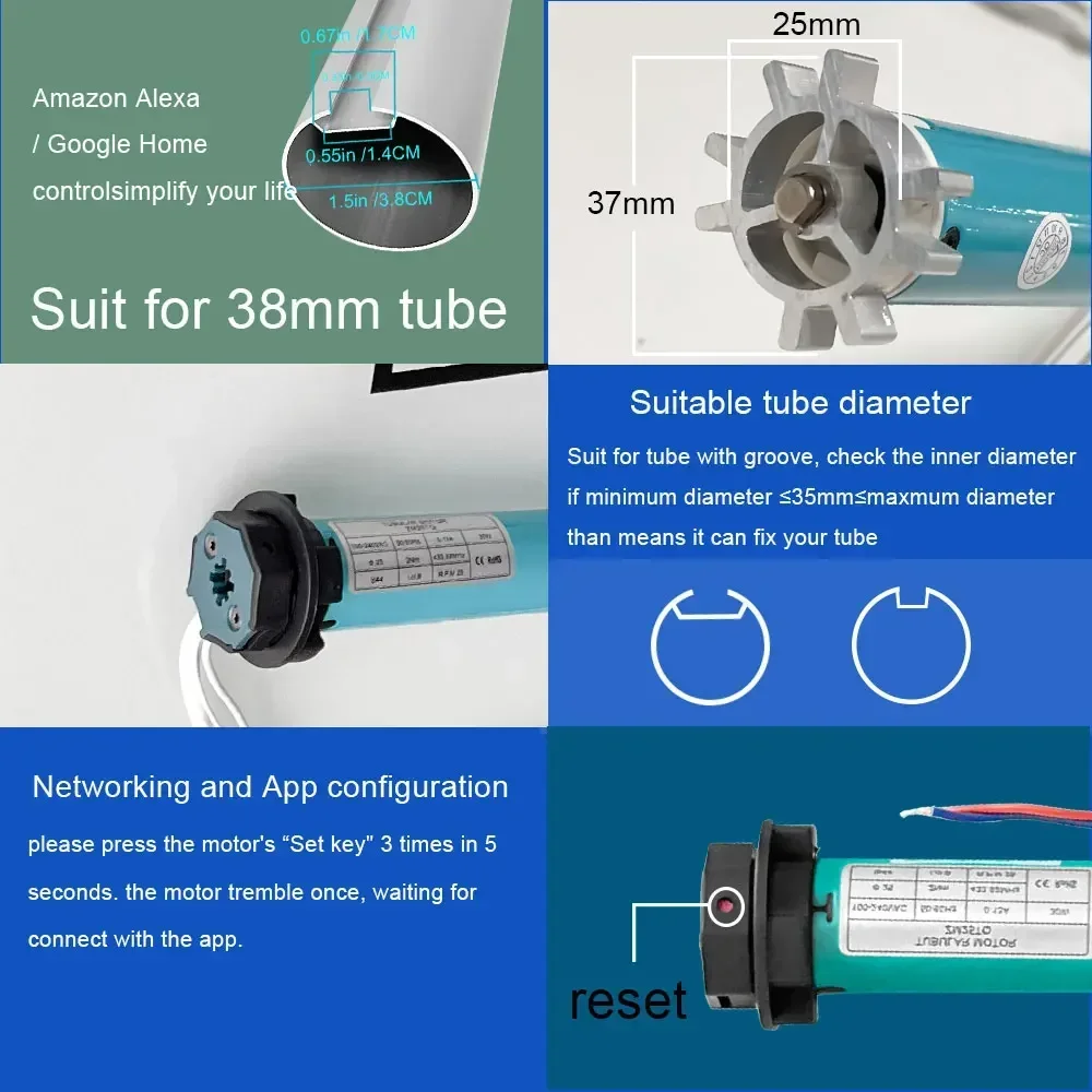 SZMYQ 25mm 2N Tuya Smart Curta – Smart Home App recenzja i cena