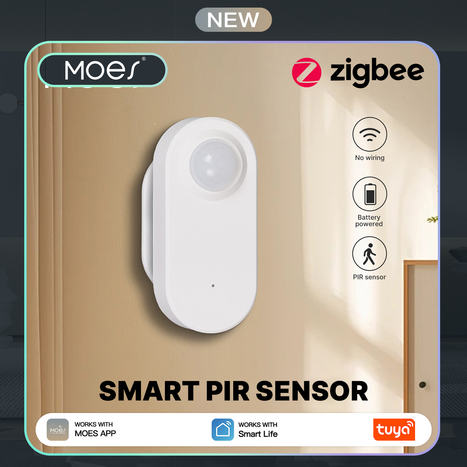 MOES Zigbee Motion Sensor,Wire – Smart Home Wiser recenzja i cena