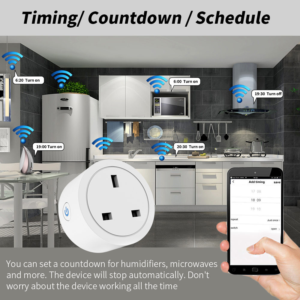 20A Tuya WiFi Smart UK Plug So – Smart Home Energy App recenzja i cena
