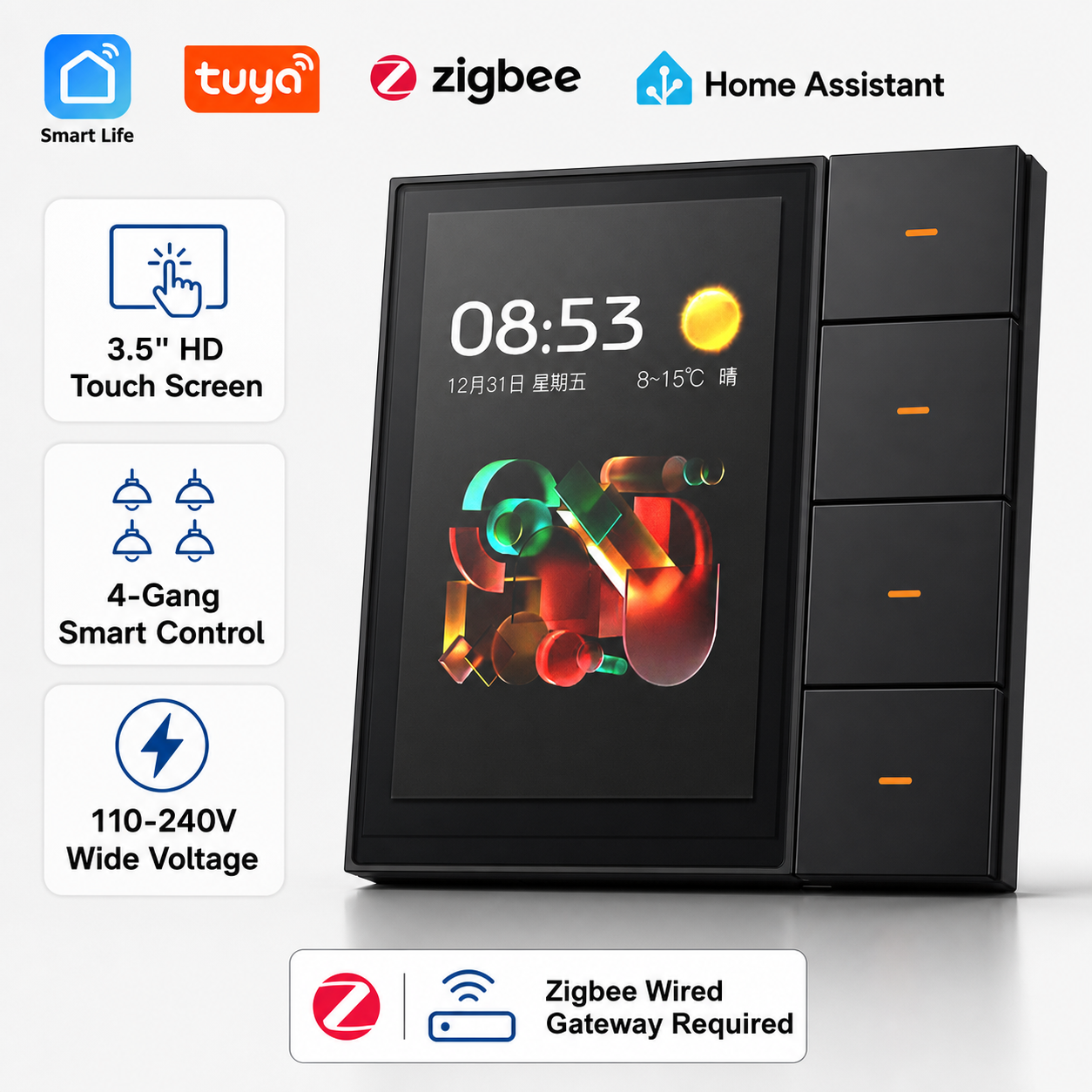 F3-pro Tuya Smart Panel ZigBee – Smart Home Display recenzja i cena