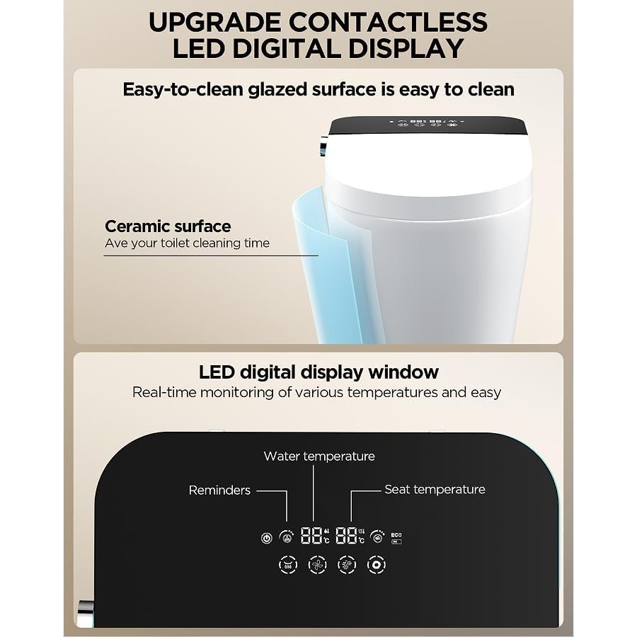 Bathroom smart toilet with hea – Smart Home Remote Control recenzja i cena