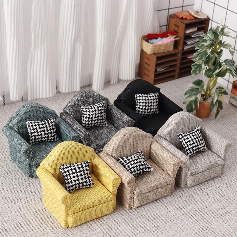 1/12 Dollhouse Mini Flax Sofa  – Smart Home Furniture recenzja i cena