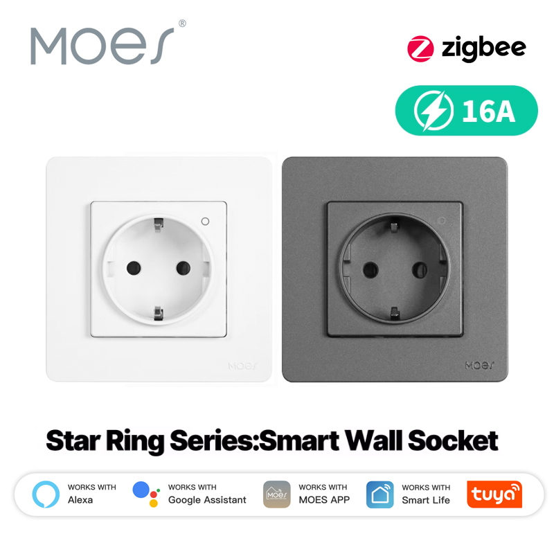 MOES Tuya ZigBee Wall Socket E – Smart Home Energy App recenzja i cena