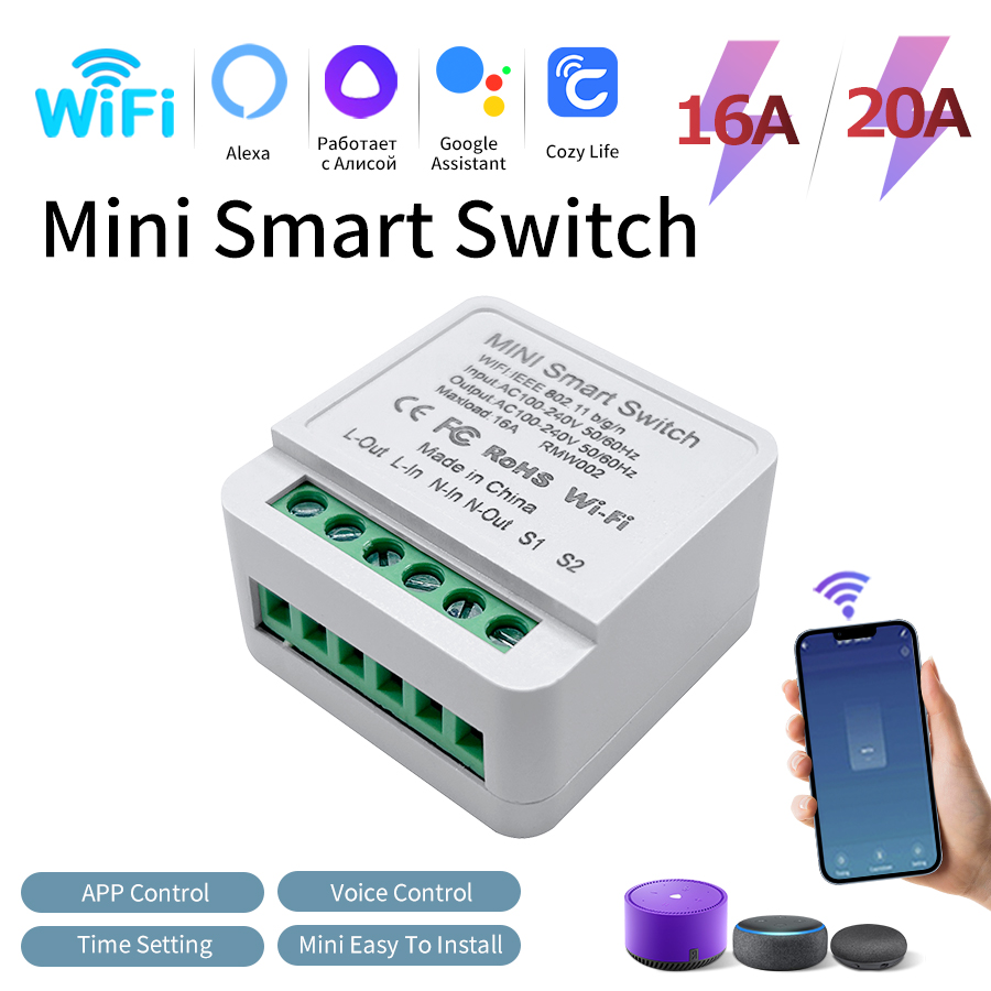 Smart WiFi Switch Breaker 16A/ – Smart Home Google recenzja i cena