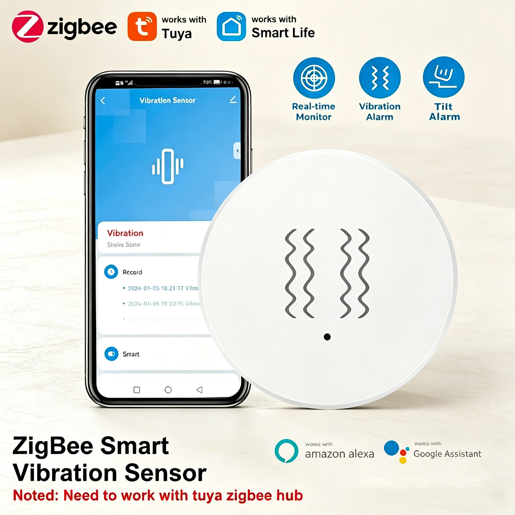 Tuya ZigBee Smart Vibration &  – Smart Home News recenzja i cena