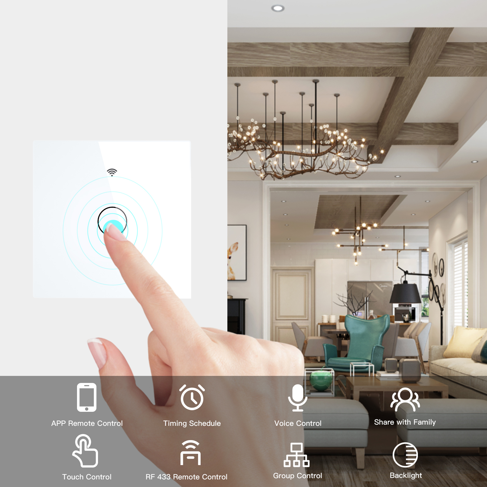 NEW WiFi Smart Light Switch RF – Smart Home Google recenzja i cena