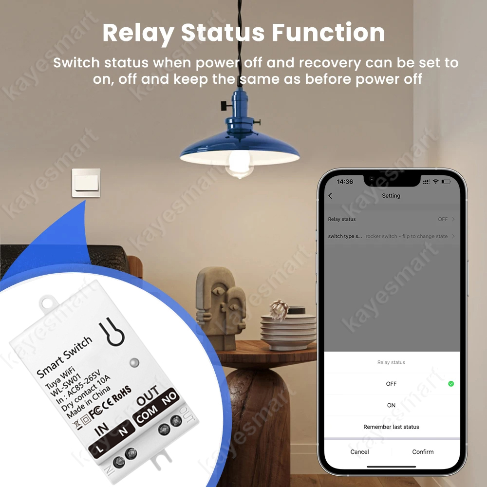 Tuya WiFi Smart Switch Module  – Smart Home App recenzja i cena