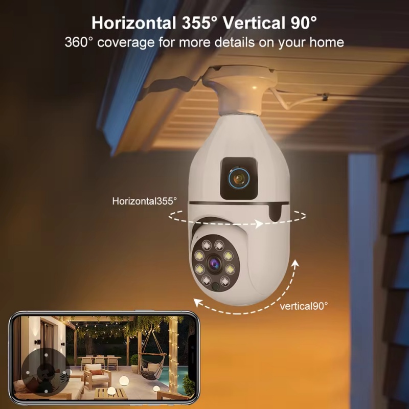 8MP WiFi IP Camera E27 Bulb Du – Smart Home Os recenzja i cena