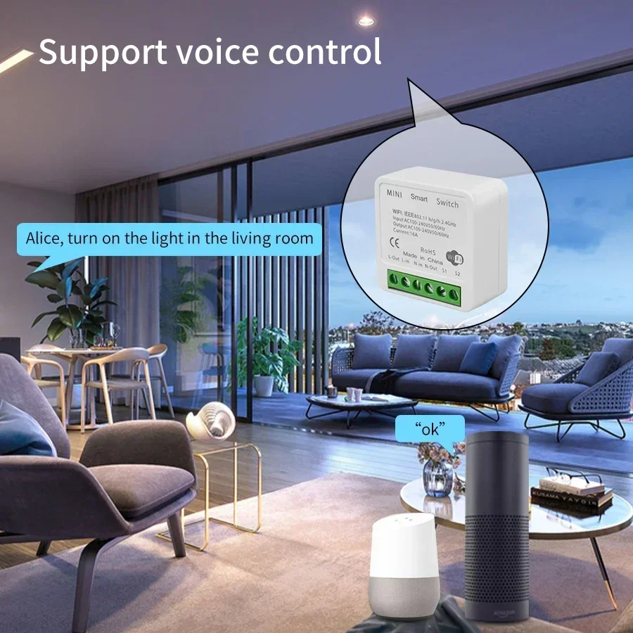 16A 20A Tuya Smart WiFi Switch – Smart Home Google recenzja i cena