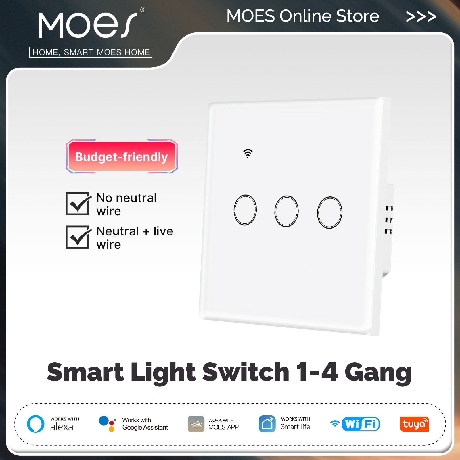 Tuya WiFi Smart Light Switch G – Smart Home Google recenzja i cena