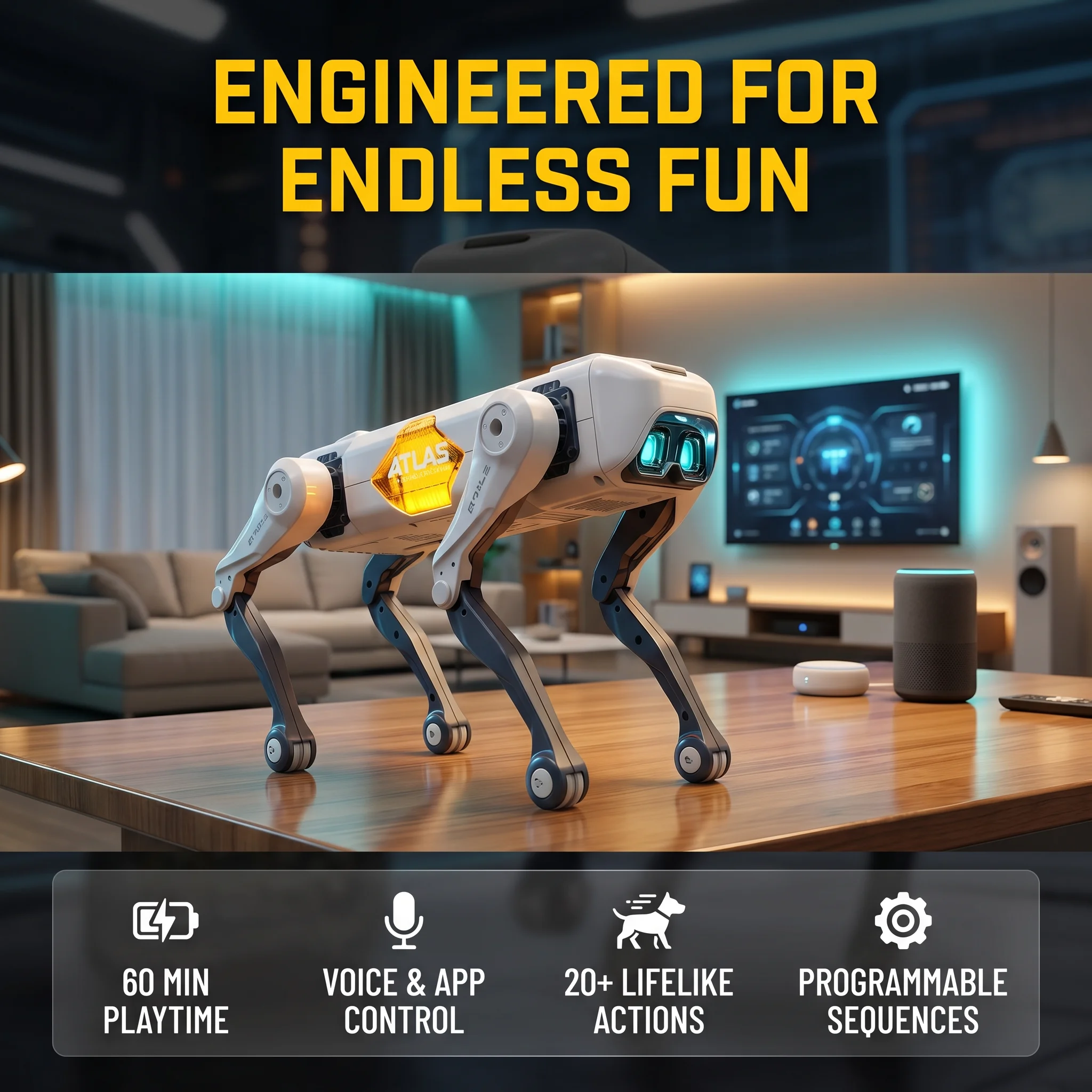 AI Smart Robot Dog, Voice & AP – Smart Home App recenzja i cena