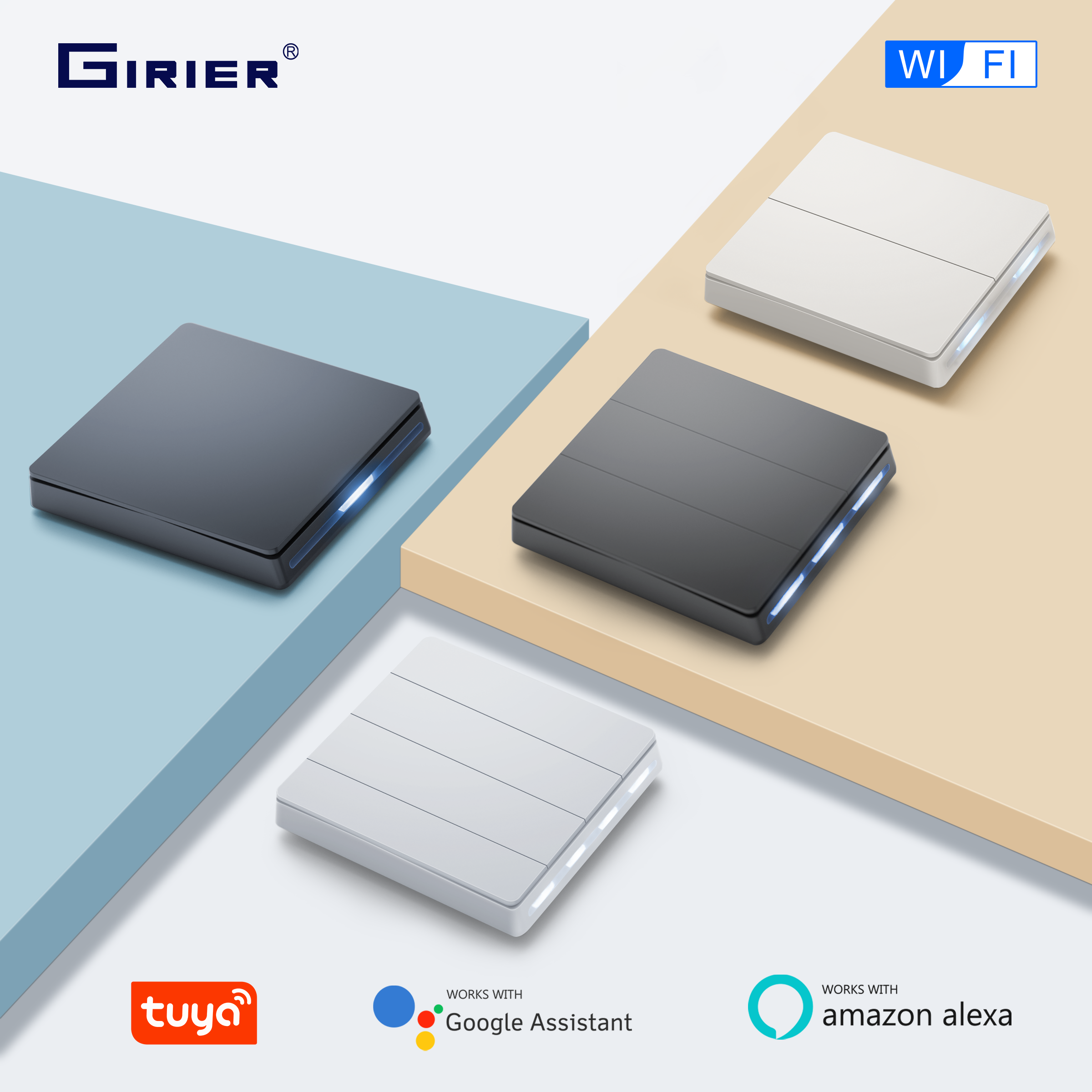 GIRIER Smart Light Switch WiFi – Smart Home Google recenzja i cena