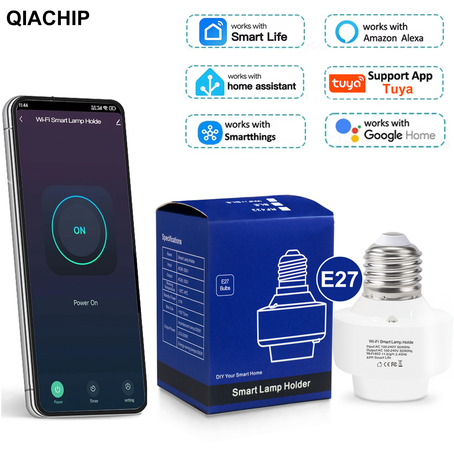 Tuya Smart E27 Socket Switch A – Smart Home Google recenzja i cena