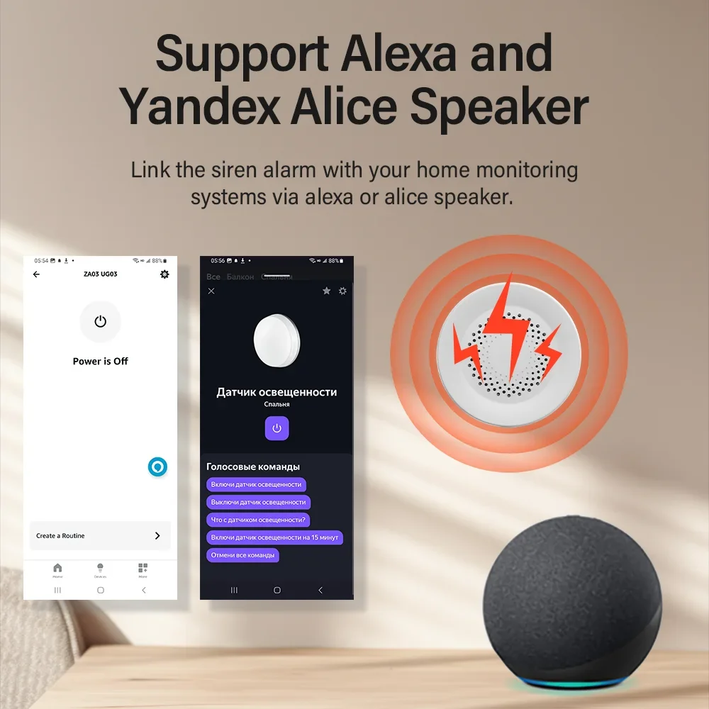 Tuya Zigbee WiFi Siren Alarm F – Smart Home Speaker recenzja i cena